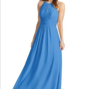 Azazie Bonnie bridesmaid dress in Blue Jay